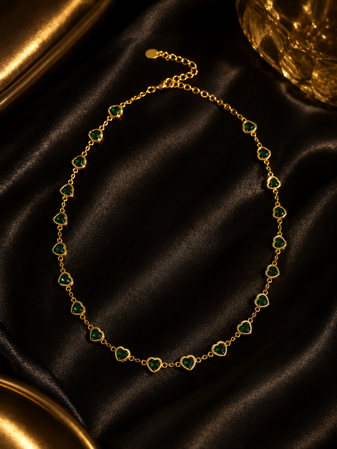 Collana Cuori Smeraldo