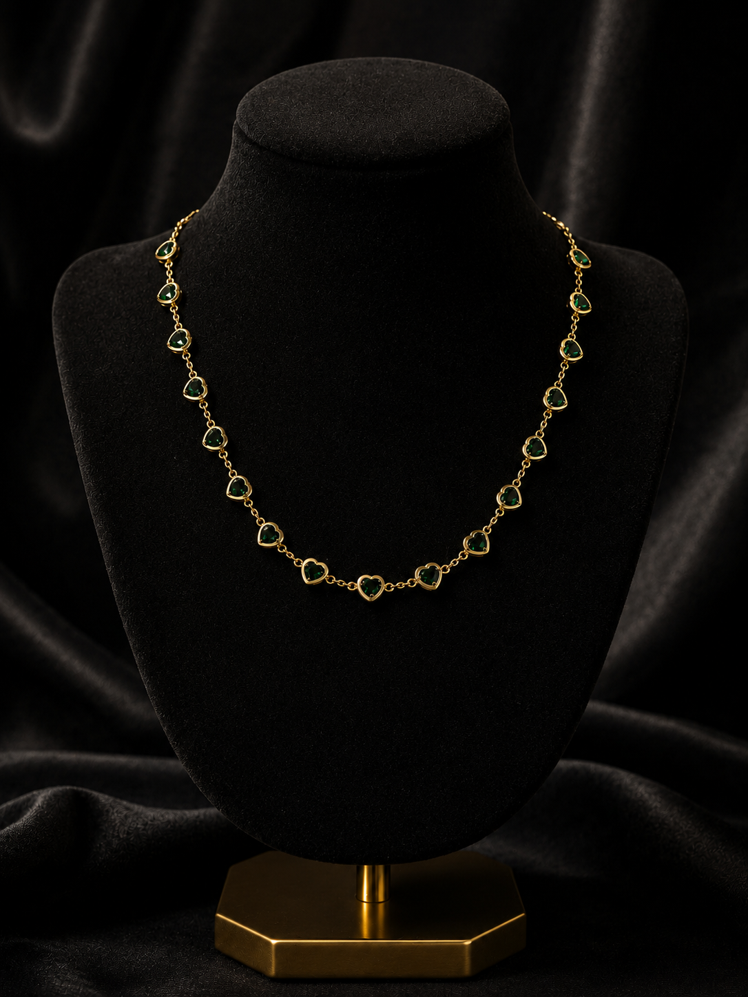 Collana Cuori Smeraldo