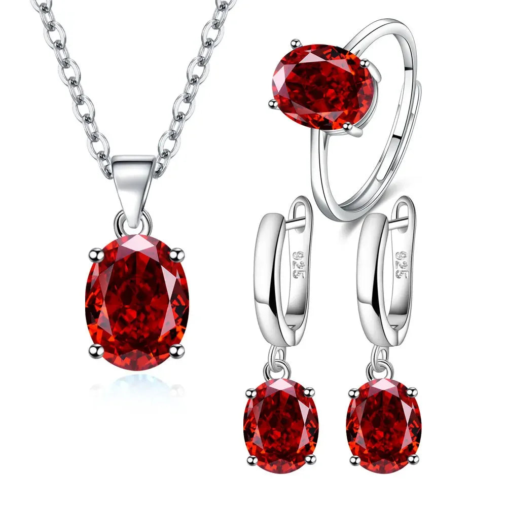 Set Luce Eterna 925– Collana, Anello e Orecchini