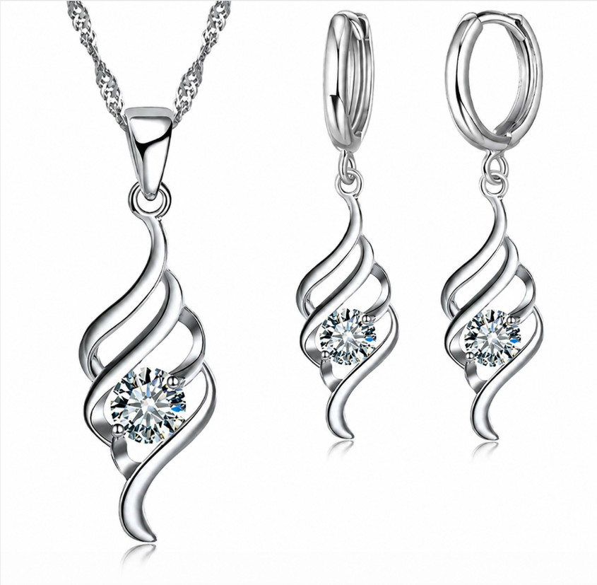 Set Elegance 925 – Collana e Orecchini con Zircone