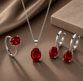 Set Luce Eterna 925– Collana, Anello e Orecchini