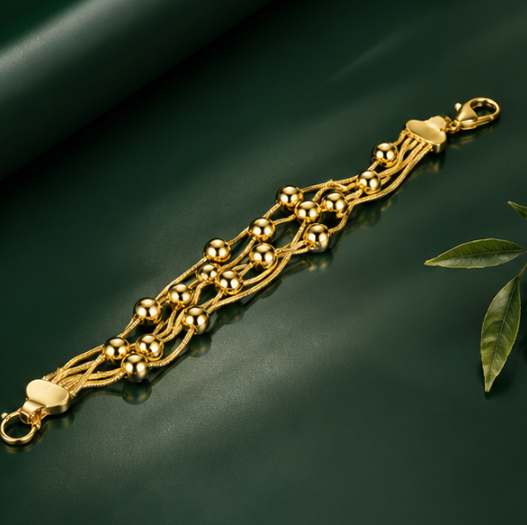 Bracciale Sfere Dorate