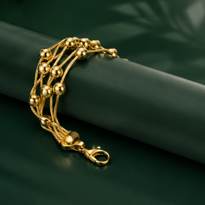 Bracciale Sfere Dorate