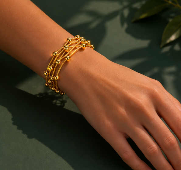 Bracciale Sfere Dorate